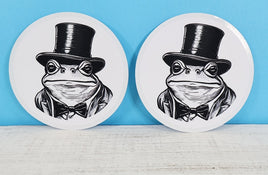 TwoAcreTees.com Pepe The Distinguished Frog Sticker Pair