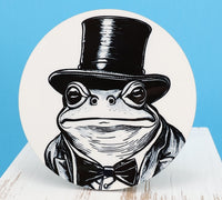 TwoAcreTees.com Pepe The Distinguished Frog Round Coaster