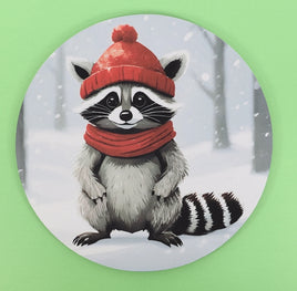 TwoAcreTees.com Percy The Cozy Raccoon Mouse Pad