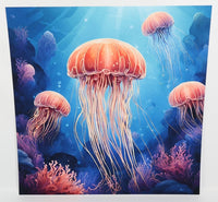 TwoAcreTees.com School Of Pink Jellyfish Textured Print