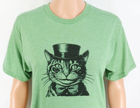 TwoAcreTees.com Preston The Noble Cat - Black - Leafy Green T-Shirt