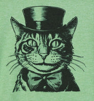 Preston The Noble Cat ~ Black ~ Leafy Green T-Shirt