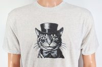 TwoAcreTees.com Preston The Noble Cat - Black - Light Granite T-Shirt