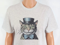 TwoAcreTees.com Preston The Noble Cat ~ Color ~ Light Granite T-Shirt