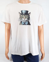 Preston The Noble Cat ~ Color ~ Crisp White T-Shirt