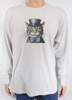 Preston The Noble Cat ~ Color ~ Ash Gray Long Sleeve Shirt