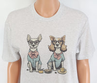 TwoAcreTees.com Eustace And Petunia The Prissy Dogs Light Granite T-Shirt