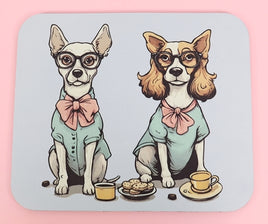 TwoAcreTees.com Eustace And Petunia The Prissy Dogs Mouse Pad