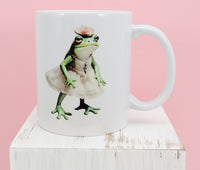 TwoAcreTees.com Prudence The Frog Princess White Mug