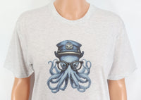 TwoAcreTees.com Captain Reginald Octopus Light Granite T-Shirt