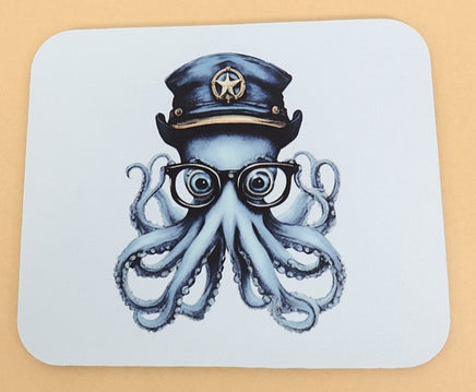 TwoAcreTees.com Captain Reginald Octopus Mouse Pad