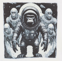 Roland The Astronaut Gorilla Crisp White T-Shirt