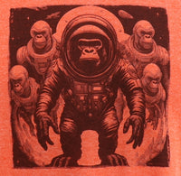 Roland The Astronaut Gorilla Lava Red T-Shirt