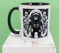 Roland The Astronaut Gorilla Black Handle Mug