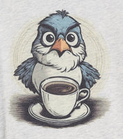 Rudy The Angry Coffee Bird Light Granite T-Shirt