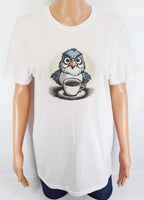 Rudy The Angry Coffee Bird Crisp White T-Shirt