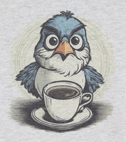 Rudy The Angry Coffee Bird Ash Gray Long Sleeve Shirt