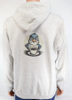 Rudy The Angry Coffee Bird Ash Gray Zipper Hoodie