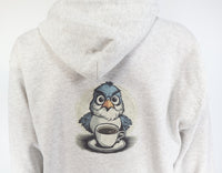 Rudy The Angry Coffee Bird Ash Gray Zipper Hoodie