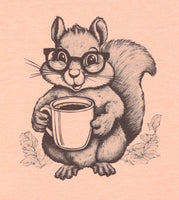 Sammy The Coffee Loving Squirrel Peach Cobbler T-Shirt