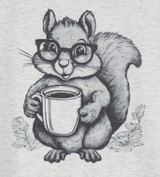 Sammy The Coffee Loving Squirrel Light Granite T-Shirt