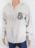 Sammy The Coffee Loving Squirrel Ash Gray Zipper Hoodie