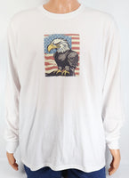 Scout The Patriotic Bald Eagle Crisp White Long Sleeve Shirt