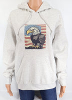 Scout The Patriotic Bald Eagle Ash Gray Pullover Hoodie