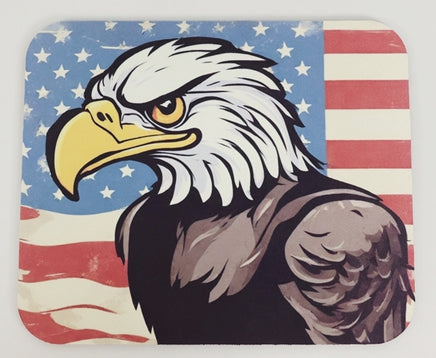 TwoAcreTees.com Scout The Patriotic Bald Eagle Mouse Pad