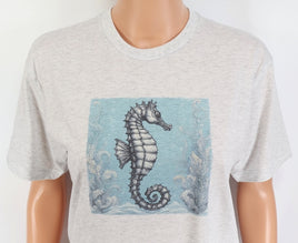 TwoAcreTees.com Seahorse In The Ocean Light Granite T-Shirt 