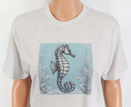 TwoAcreTees.com Seahorse In The Ocean Light Granite T-Shirt 