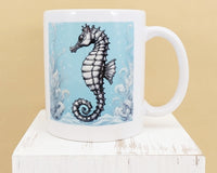 TwoAcreTees.com Seahorse In The Ocean White Mug