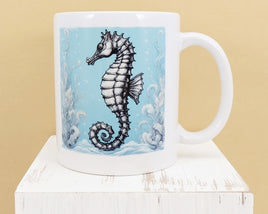 TwoAcreTees.com Seahorse In The Ocean White Mug