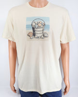 Bucket Of Seashells On The Beach Vanilla Cream T-Shirt