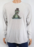 Sherman The Classy Alligator Ash Gray Long Sleeve Shirt