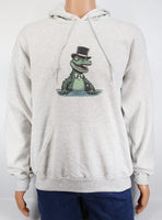 Sherman The Classy Alligator Ash Gray Pullover Hoodie