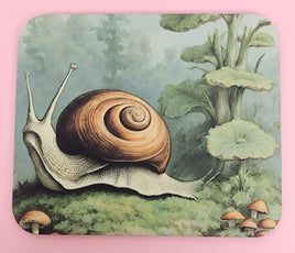 TwoAcreTees.com Snail In The Forest Mouse Pad