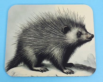 TwoAcreTees.com Spike The Curious Porcupine Mouse Pad