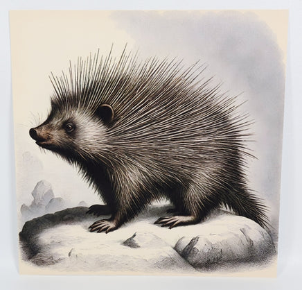 TwoAcreTees.com Spike The Curious Porcupine Textured Print