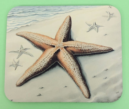 TwoAcreTees.com Starfish On The Beach Mouse Pad