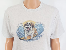 Sully The Surfing Saint Bernard Light Granite T-Shirt