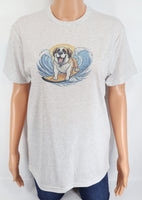 Sully The Surfing Saint Bernard Light Granite T-Shirt