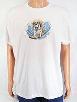 Sully The Surfing Saint Bernard Crisp White T-Shirt