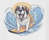 Sully The Surfing Saint Bernard Crisp White T-Shirt