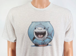 TwoAcreTees.com Thrasher The Shark In A Fish Bowl Light Granite T-Shirt