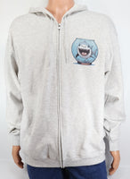 Thrasher The Shark In A Fish Bowl Ash Gray Zipper Hoodie