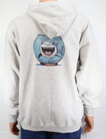 Thrasher The Shark In A Fish Bowl Ash Gray Zipper Hoodie