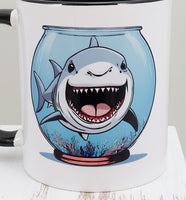 Thrasher The Shark In A Fish Bowl Black Handle Mug