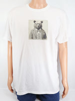 Truman The Old Timey Bear Crisp White T-Shirt