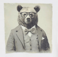 Truman The Old Timey Bear Crisp White T-Shirt